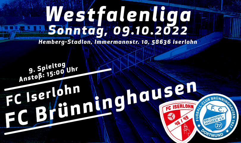 Vorbericht FC Iserlohn - FC Brünninghausen 9. ST 2022-2023