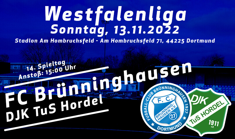 Vorbericht FC Brünninghausen - DJK TuS Hordel 14. ST 2022-2023